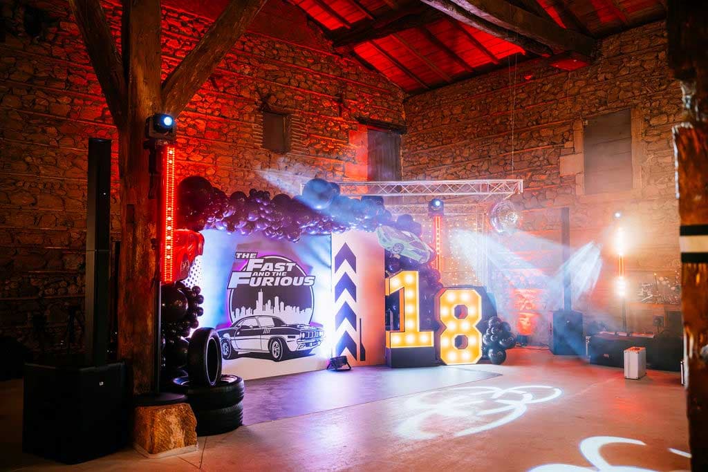 Anniversaire 18 ans de Kilian, thème voitures