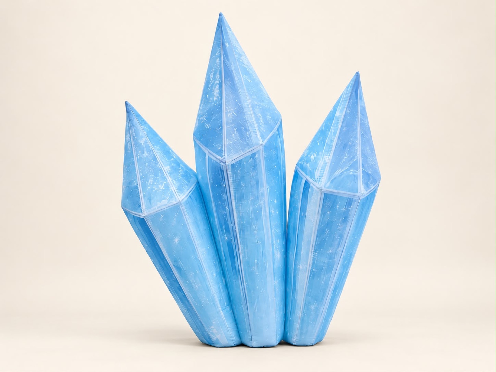 Cristal de glace gonflable lumineux à trois pointes