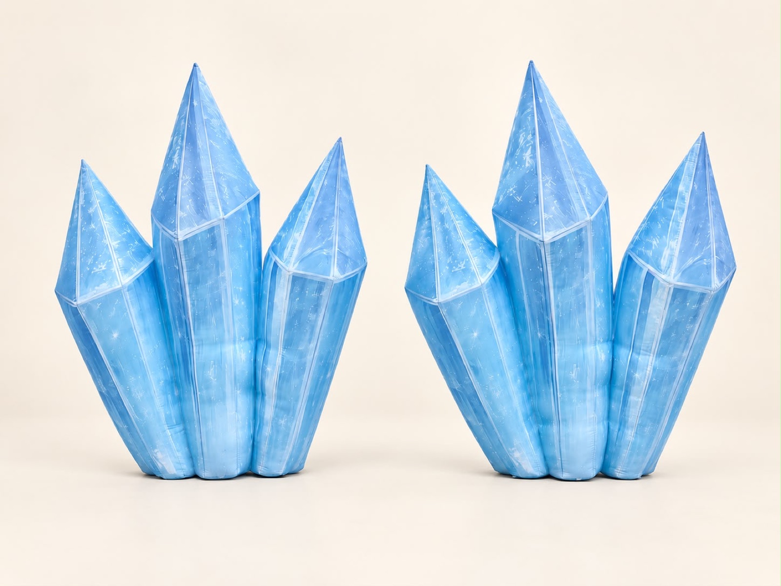 Duo de cristaux de glace gonflables lumineux