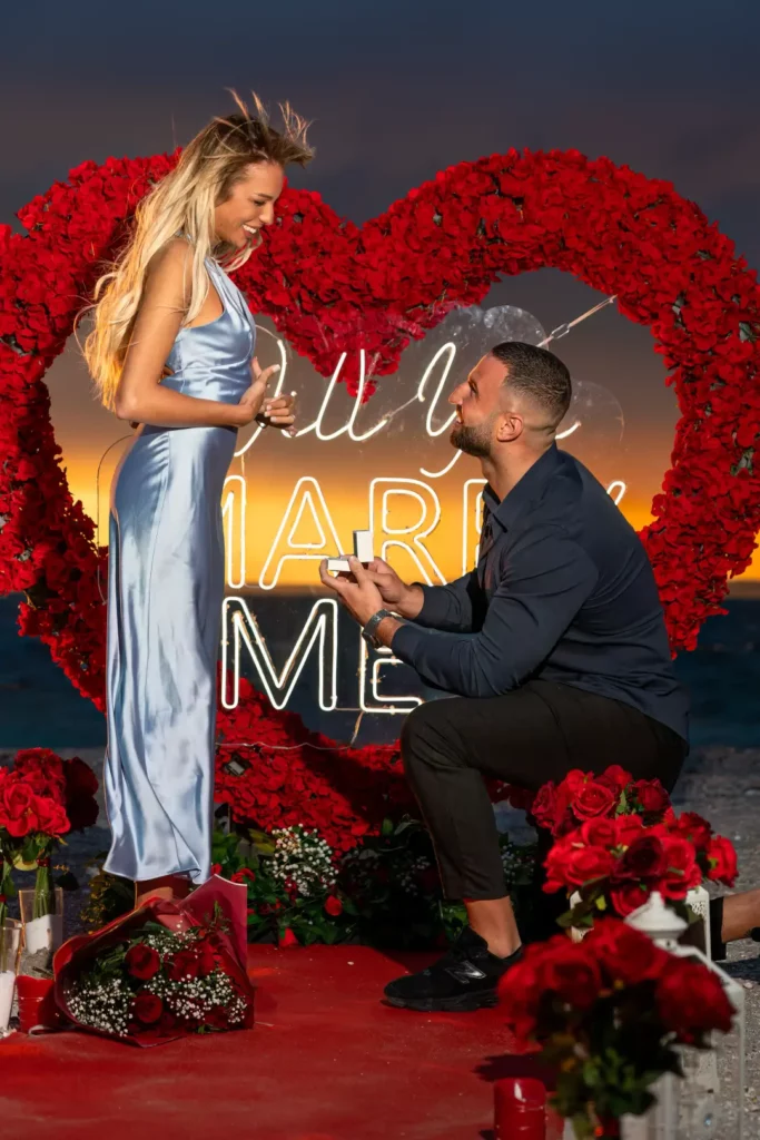 Demande en Mariage coeur fleuri Toulouse